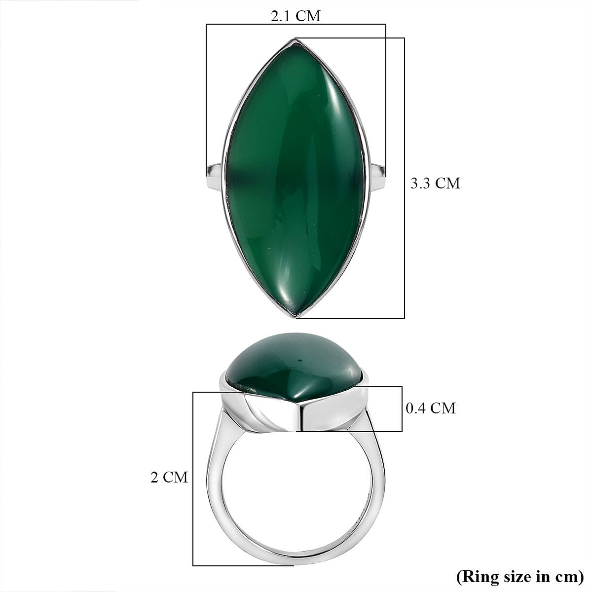 ONE TIME DEAL - Verde Onyx Solitaire Ring 19.50 Ct. 7845208 6