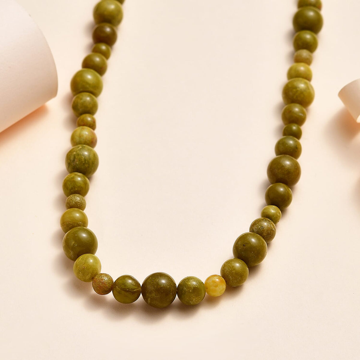 First Time Ever Natural Green Opal Necklace (Size - 20) in Platinum Overlay Sterling Silver 175.26 Ct 7574229 1