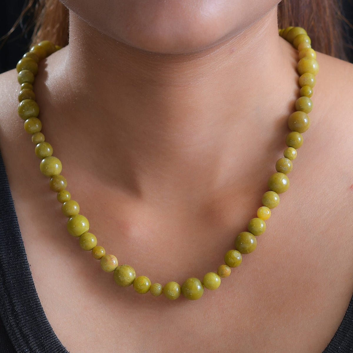 First Time Ever Natural Green Opal Necklace (Size - 20) in Platinum Overlay Sterling Silver 175.26 Ct 7574229 2