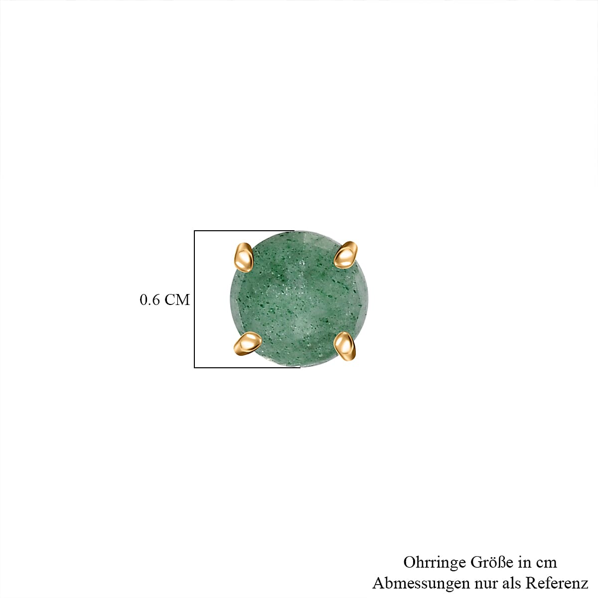 Green Quartz Solitaire Stud Earrings in Gold Overlay Sterling Silver 1.93 Ct. 7976982 12