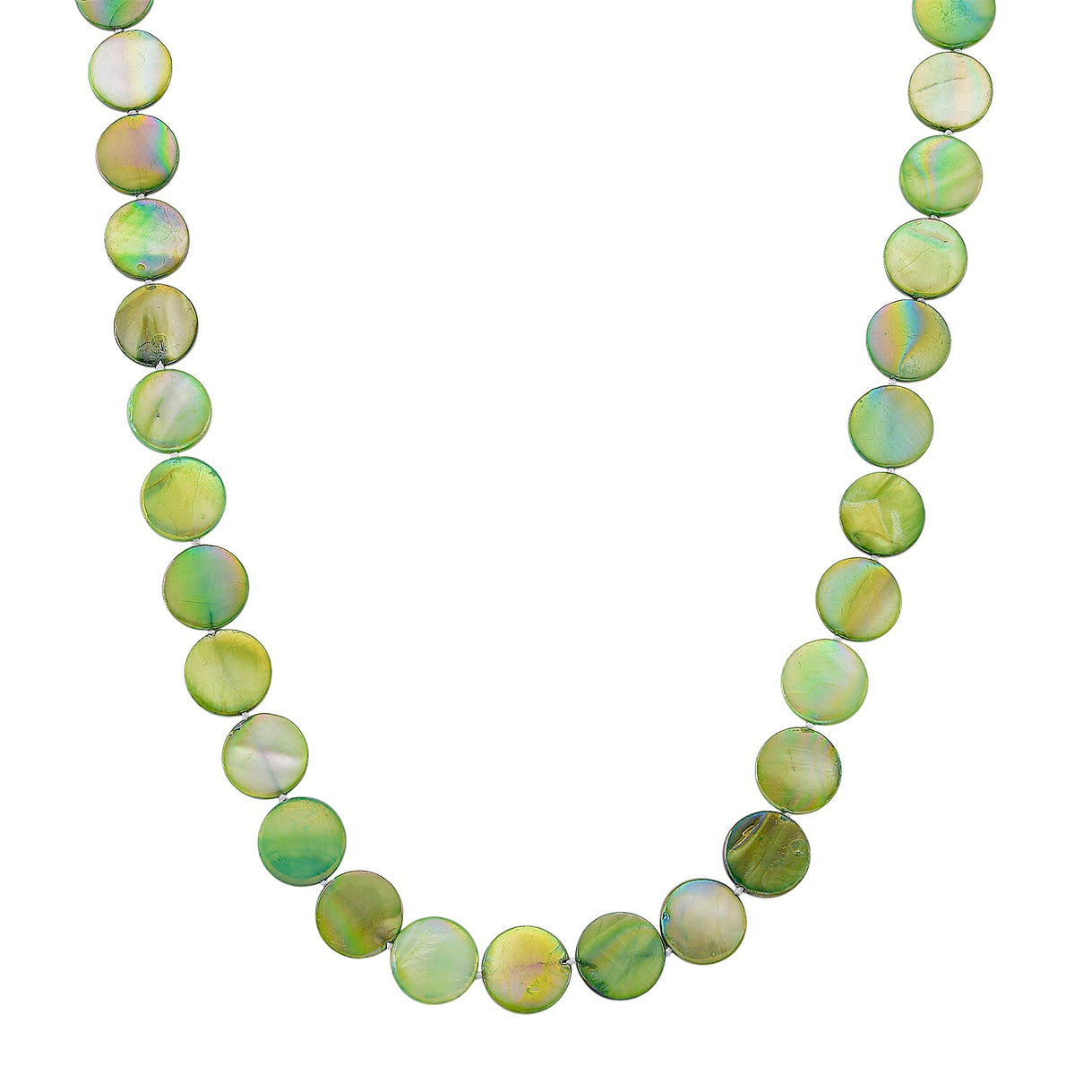 Green Coin Shell Pearl Necklace (Size - 30) 300.00 Ct. 8180083 0