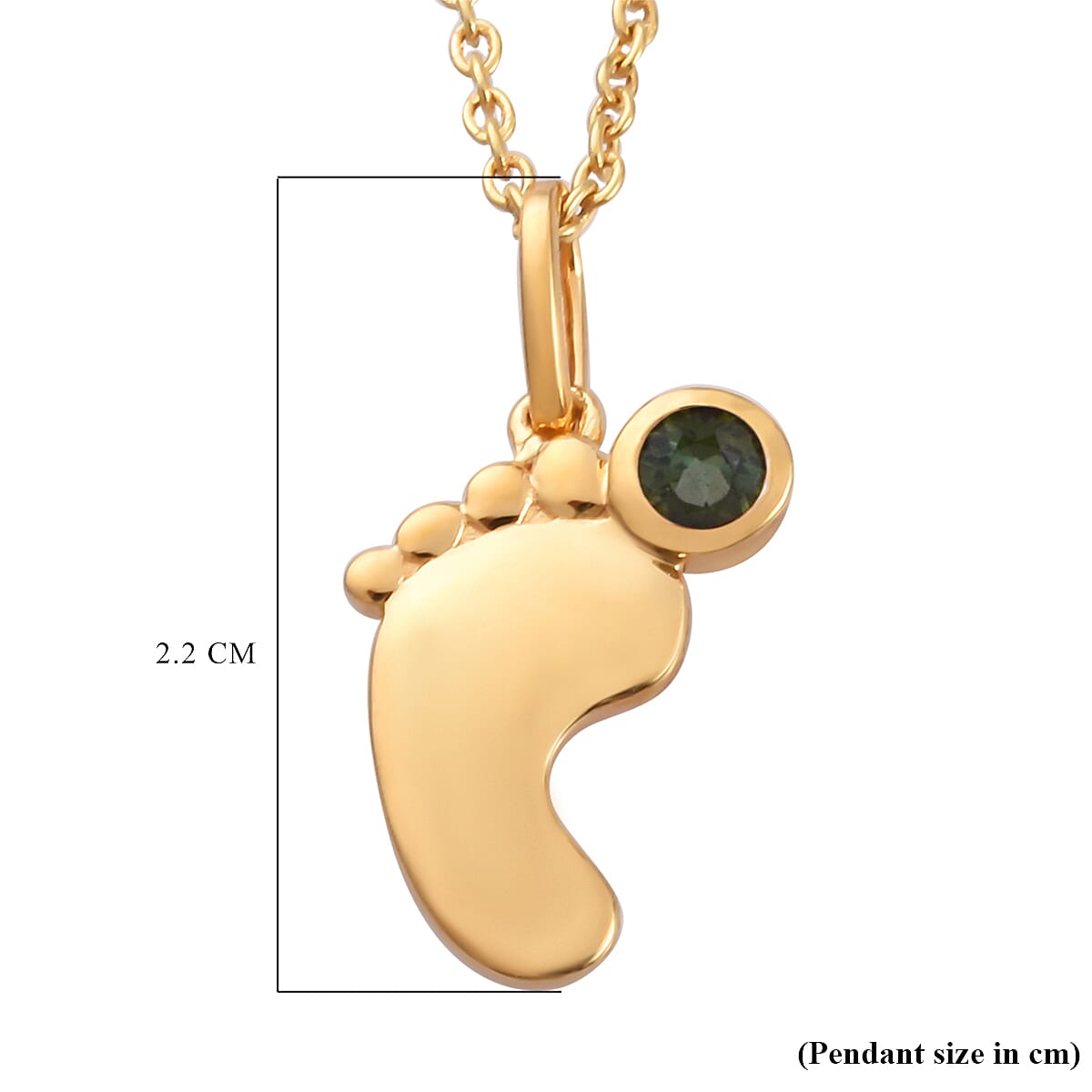 Green Tourmaline Pendant with Chain in Rose Gold Plated Sterling Silver 3629556 4