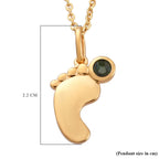 Green Tourmaline Pendant with Chain (Size 20 With 4 Inch Extender) In Yellow Gold Overlay Sterling Silver