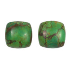 Green Turquoise Cushion 12x12 mm