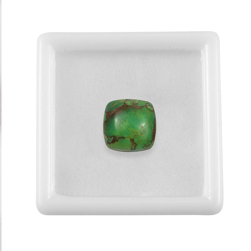 Green Turquoise Cushion 12x12 mm