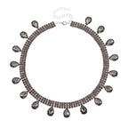 Grey Crystal Necklace (Size - 16-3)