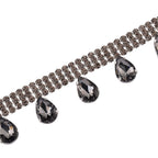 Grey Crystal Necklace (Size - 16-3)