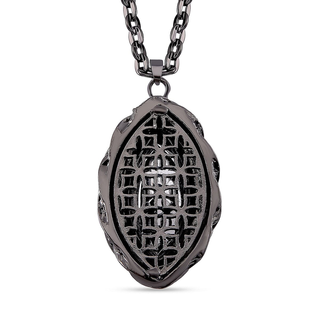 Grey & Neon Green Crystal Necklace (Size - 24)