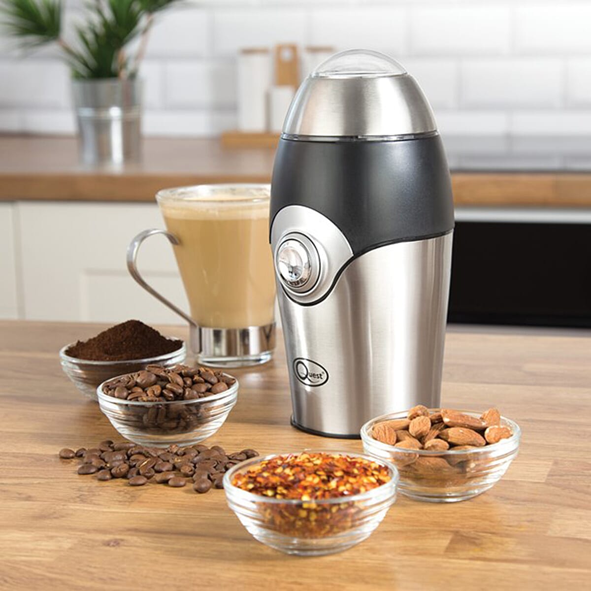 Quest Electric Coffee and Spices Grinder with 50g Capacity (Power 150W) 7765183 1