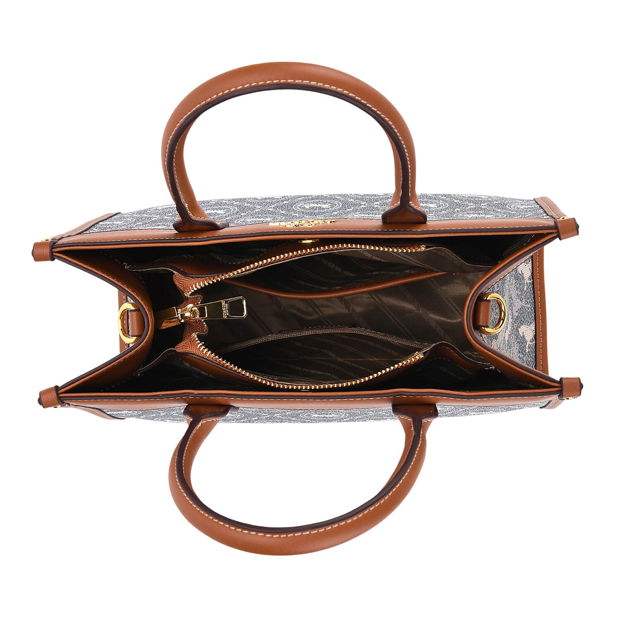 Guanchi Tote Bag with Detachable Shoulder Strap - Blue &amp; Brown 8192491 5