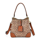 Guanchi Crossbody Bag with Exterior Zipped Pocket & Handle Drop - Brown
