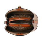 Guanchi Crossbody Bag with Exterior Zipped Pocket & Handle Drop - Brown