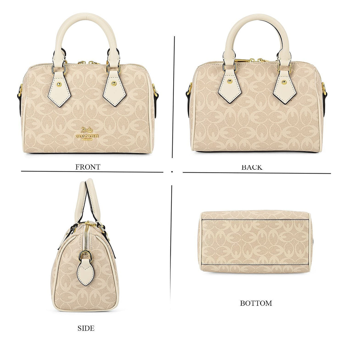 Guanchi Crossbody Bag with Exterior Zipped Pocket &amp; Handle Drop - Off-White 7671266 3