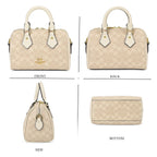 Guanchi Crossbody Bag with Exterior Zipped Pocket & Handle Drop - Off-White