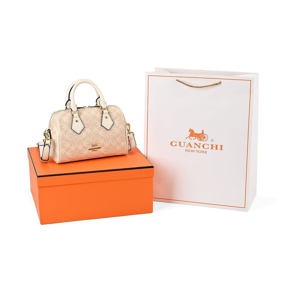 Guanchi Crossbody Bag with Exterior Zipped Pocket &amp; Handle Drop - Off-White 7671266 6