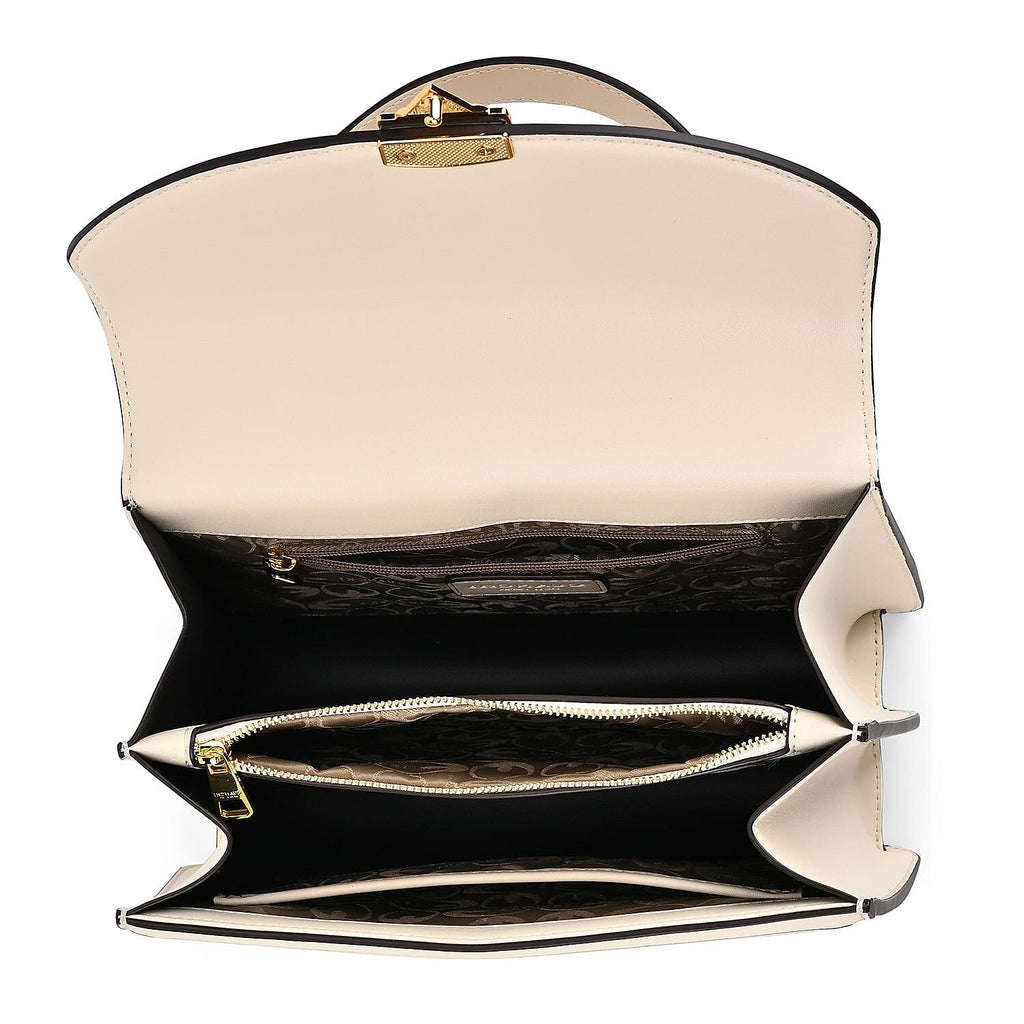Guanchi Crossbody Bag with Handle Drop & Shoulder Strap - Off White