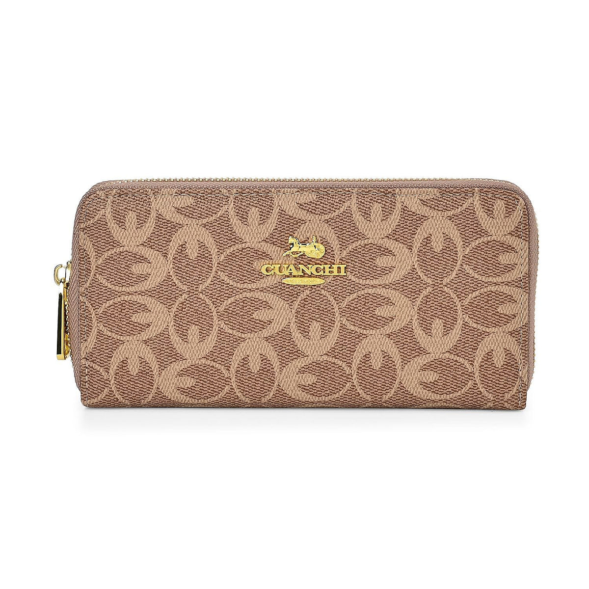 Guanchi Oval Pattern Wallet with 10 Card Slots - Brown 7671322 0