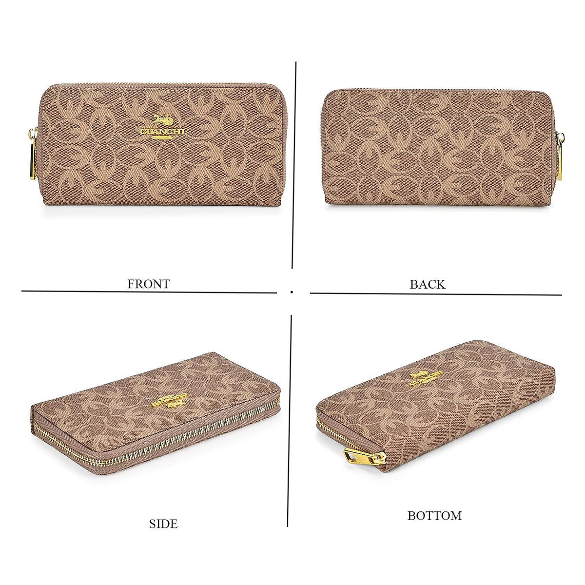 Guanchi Oval Pattern Wallet with 10 Card Slots - Brown 7671322 3