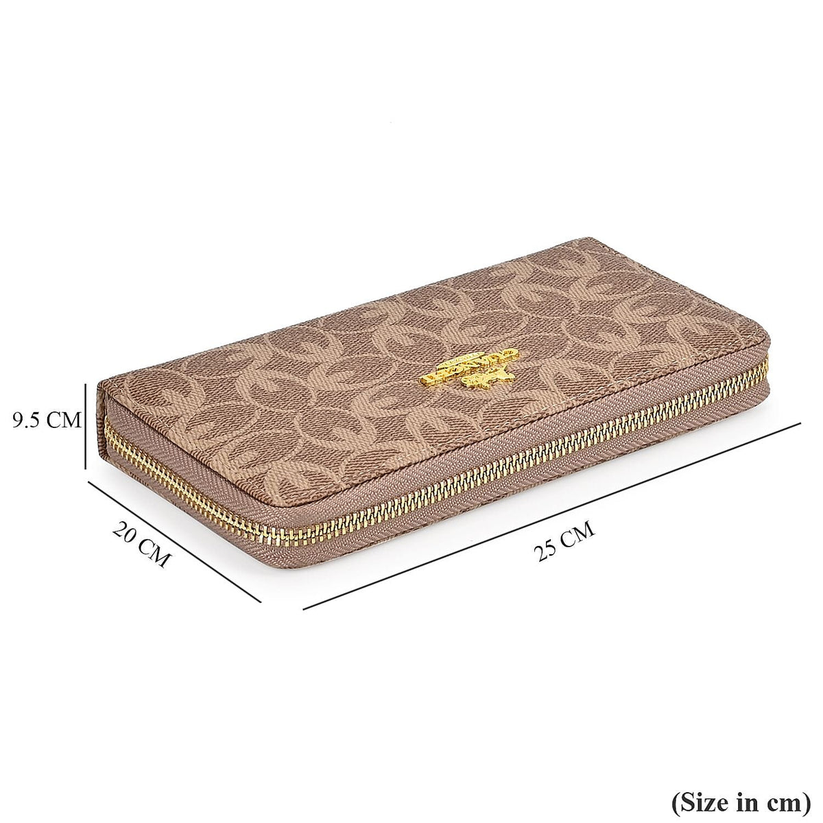 Guanchi Oval Pattern Wallet with 10 Card Slots - Brown 7671322 7