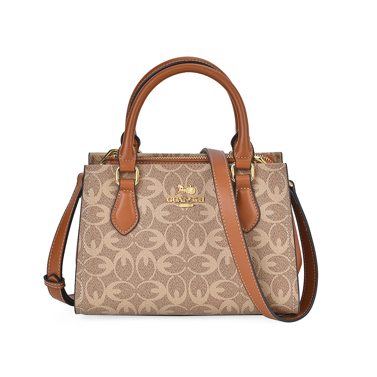 Guanchi Crossbody Bag with Handle Drop - Brown 7705149 0