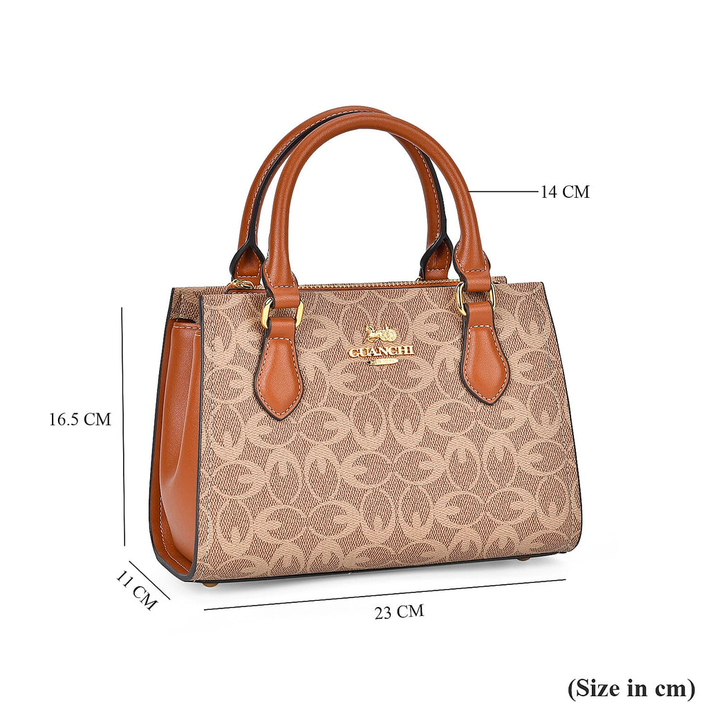 Guanchi Crossbody Bag with Handle Drop - Brown