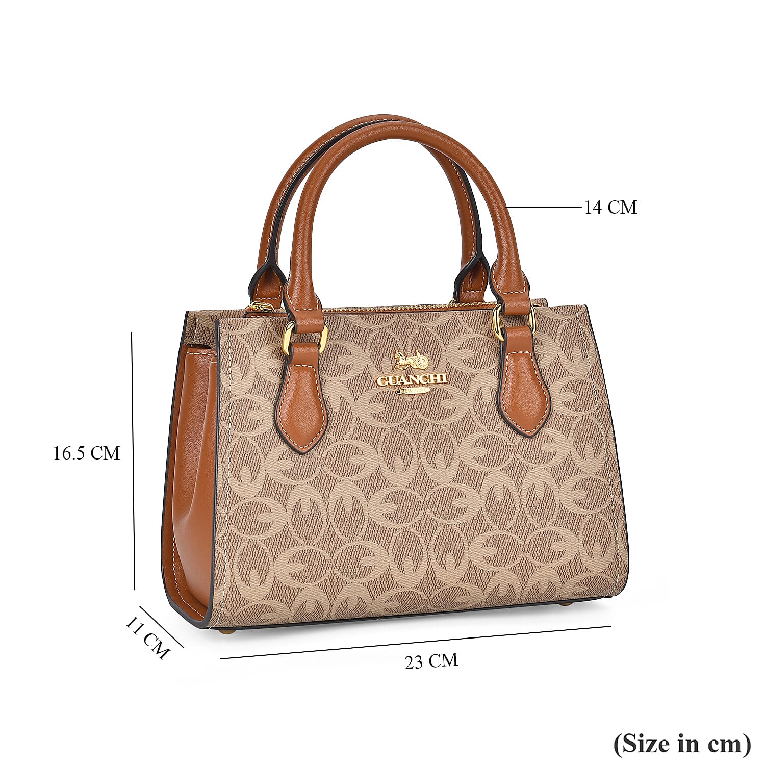 Guanchi Crossbody Bag with Handle Drop - Brown 7705149 7