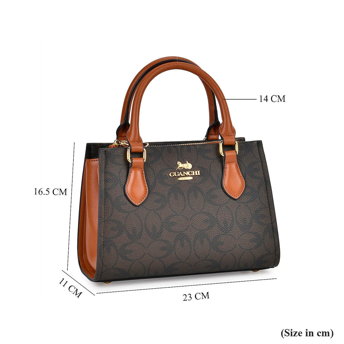 GUANCHI Crossbody Bag with Handle Drop - Dark Coffee &amp; Brown 7705150 7