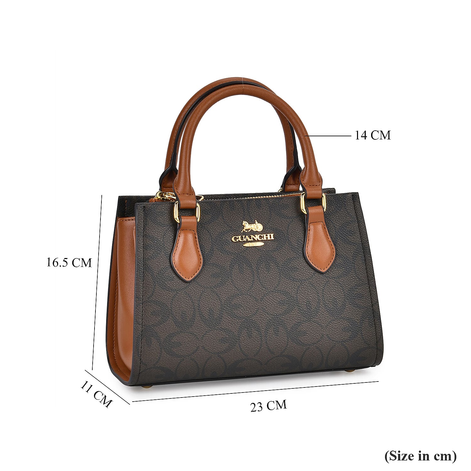 GUANCHI Crossbody Bag with Handle Drop - Dark Coffee &amp; Brown 7705150 7