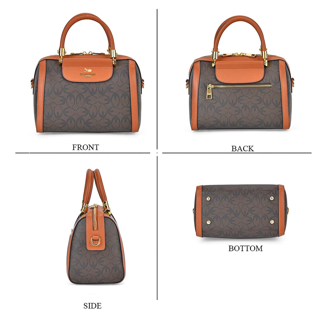 GUANCHI Crossbody Bag with Handle Drop - Dark Coffee &amp; Brown 7705152 3