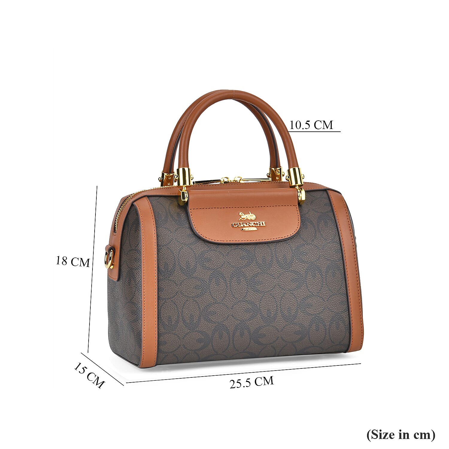 GUANCHI Crossbody Bag with Handle Drop - Dark Coffee &amp; Brown 7705152 7