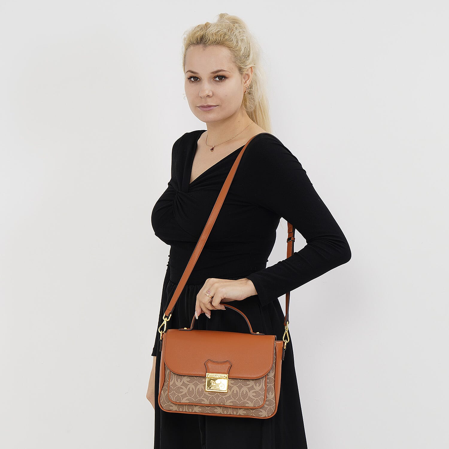 GUANCHI Crossbody Bag with Shoulder Strap - Brown 7705054 1