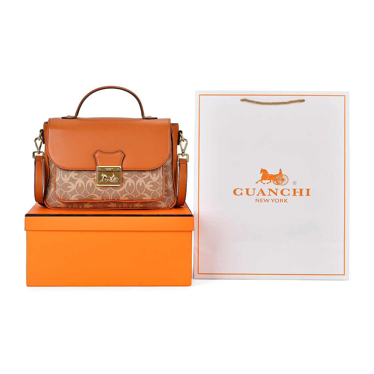 GUANCHI Crossbody Bag with Shoulder Strap - Brown 7705054 6