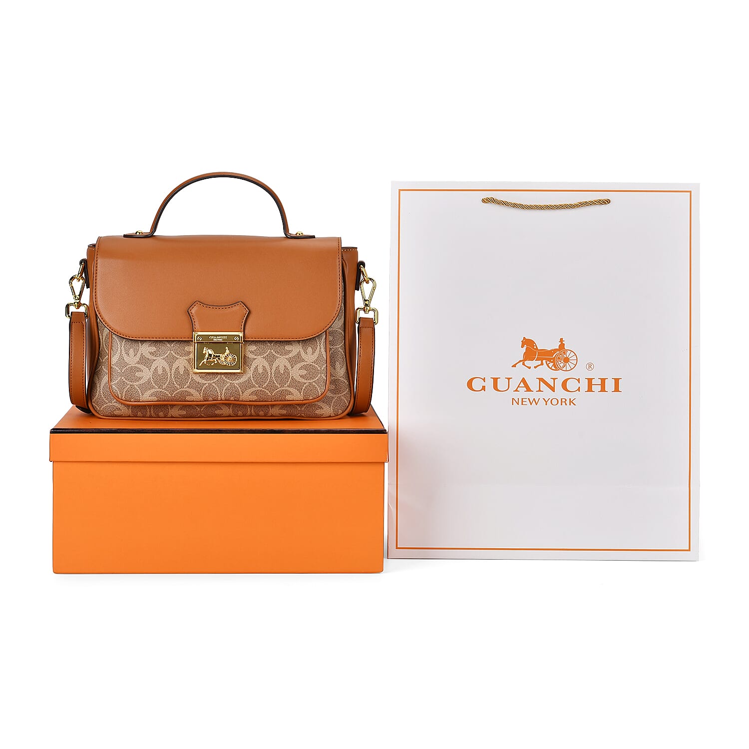 GUANCHI Crossbody Bag with Shoulder Strap - Brown 7705054 6