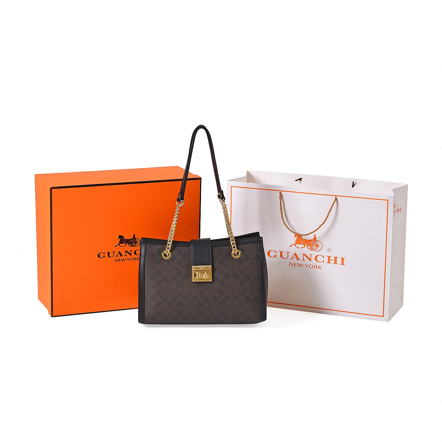 GUANCHI Shoulder Bag with Exterior Zipped Pocket 7705049 7
