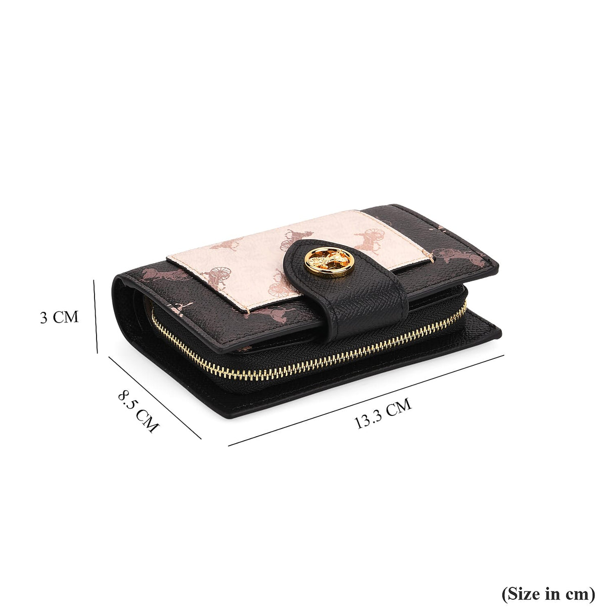 Guanchi Horse and Carriage Print Wallet - Black &amp; Cream 8192476 7