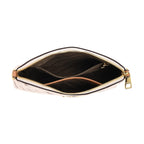 Guanchi Stylish Crossbody Bag with Shoulder Chain Strap - Ivory & Brown