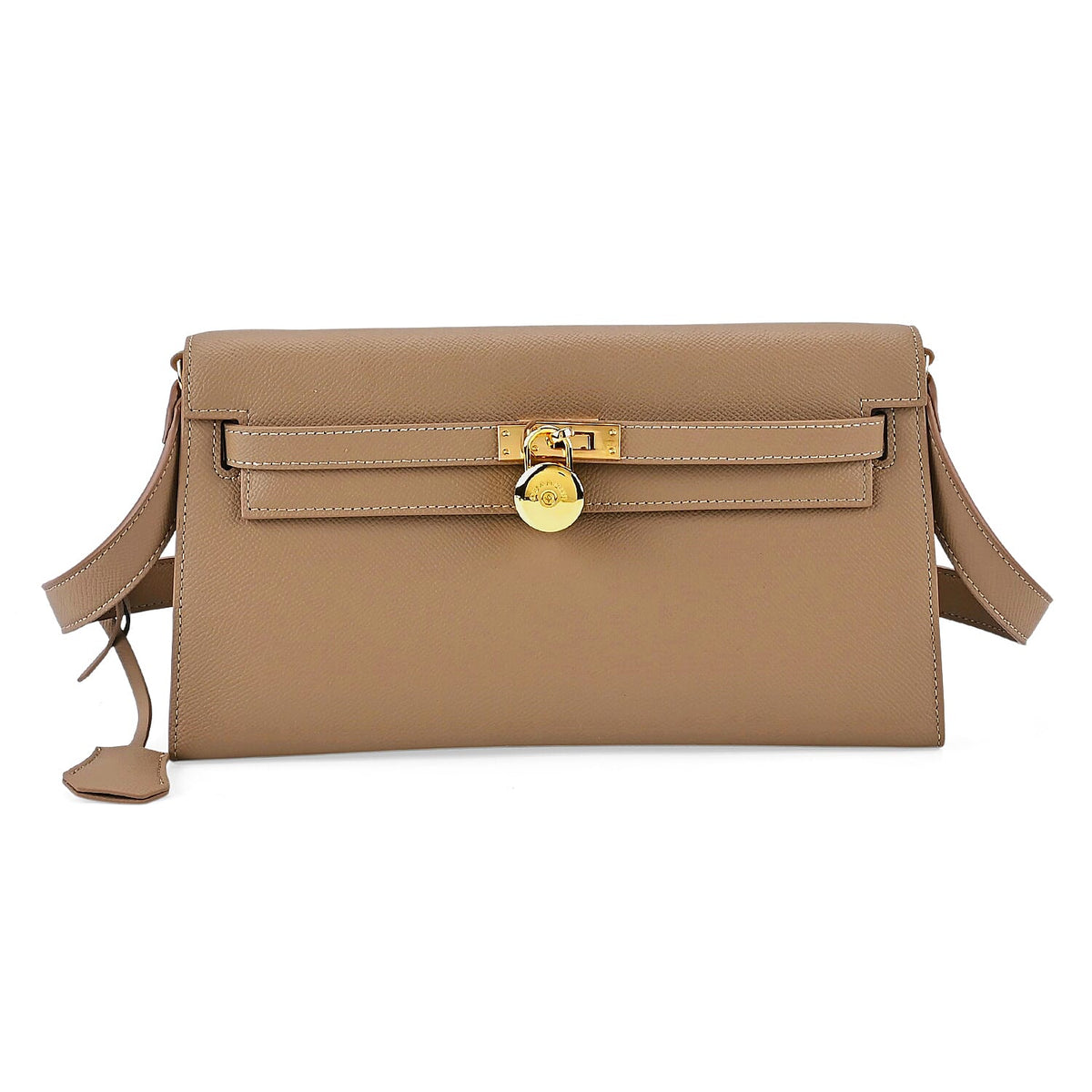 Guanchi Stylish Genuine Leather Crossbody Bag with Shoulder Strap - Camel 8230976 0