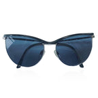 Gucci Cat Eye Sunglasses with Dark Grey Lenses - Gold & Silver