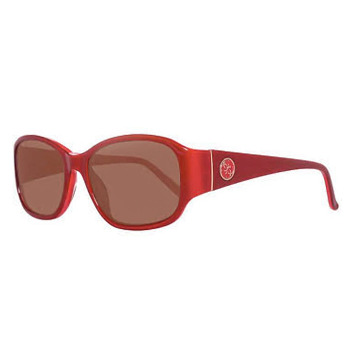 Guess Classic Style Rectangular Sunglasses with Brown Lenses - Red 8214879 0