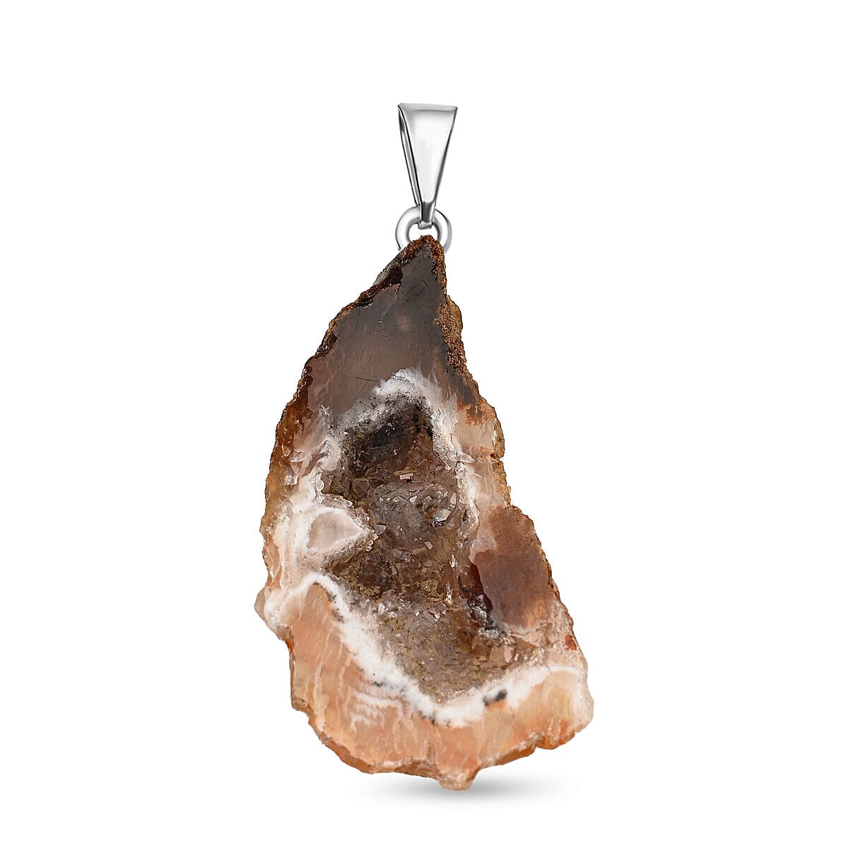 HALF Geode Pendant in Silver Tone 20.00 Ct 7507737 4
