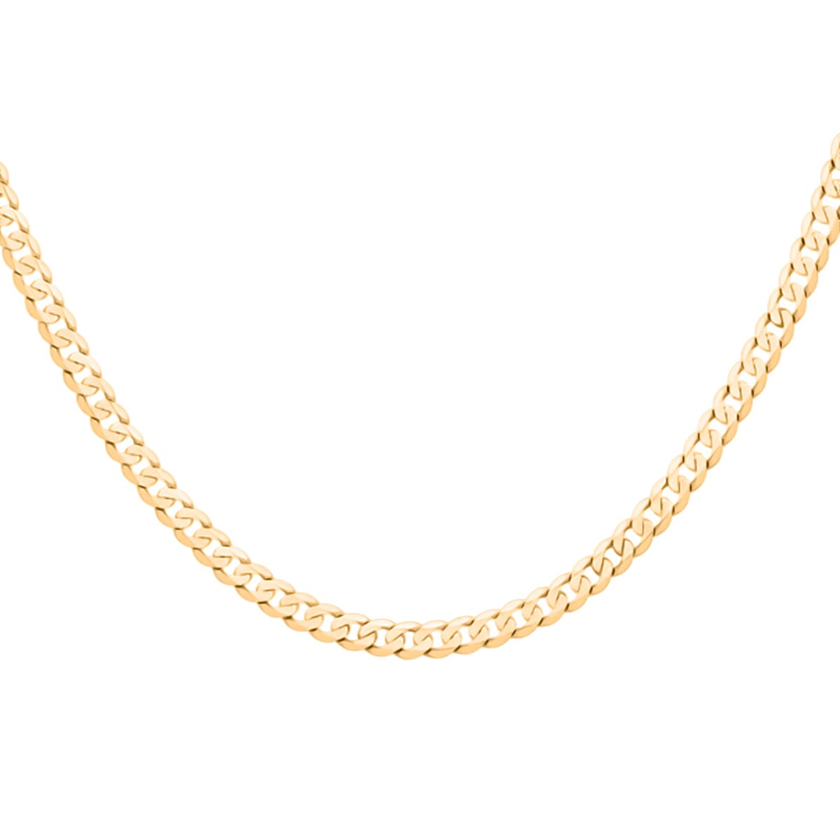 9K Yellow Gold 5MM Solid Curb Necklace with Lobster Clasp 20 Inch 8376256 0