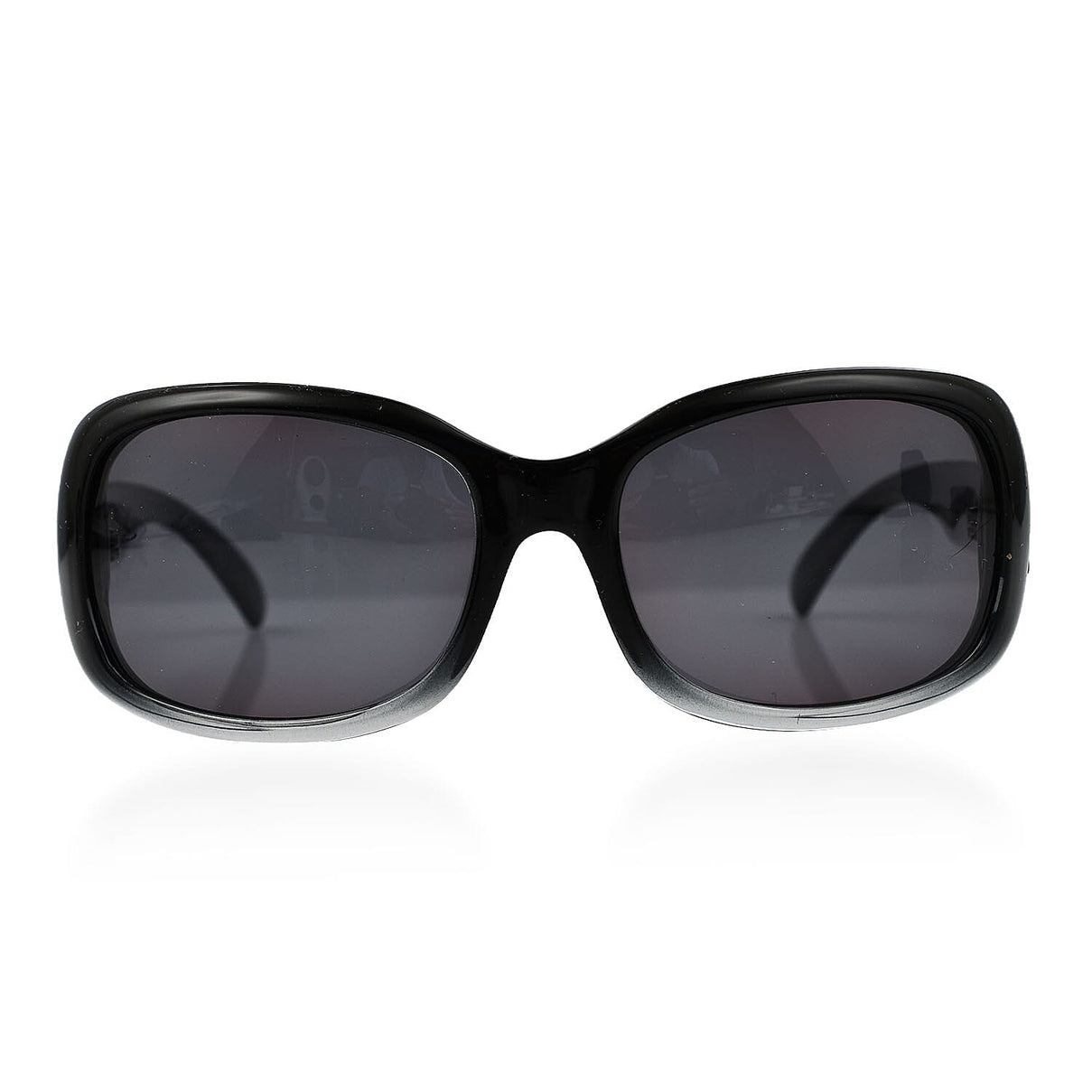 HIS Rectangle Two-Tone POLARIZED Sunglasses with Metal Decor on Temples - Black - Unisex 7788371 0
