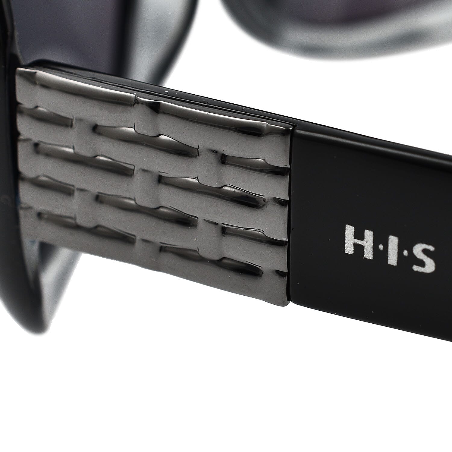HIS Rectangle Two-Tone POLARIZED Sunglasses with Metal Decor on Temples - Black - Unisex 7788371 3
