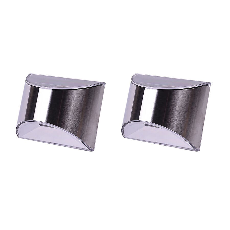 HOMESMART Set of 2 - Solar Motion Sensor Wall Light - Silver 3734972 4