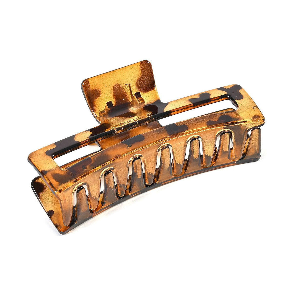 Set of 12 Tortoise Shell - Ribbon Large Hair Claw Clips - Brown Leopard 7622626 5