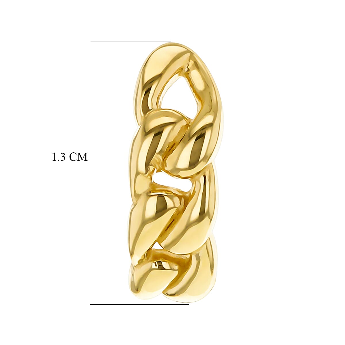 Half Curb Huggy Earrings 9K Yellow Gold 7567517 4