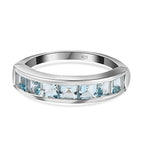 Espirito Santo Aquamarine Ring in Platinum Overlay Sterling Silver 1.69 Ct.