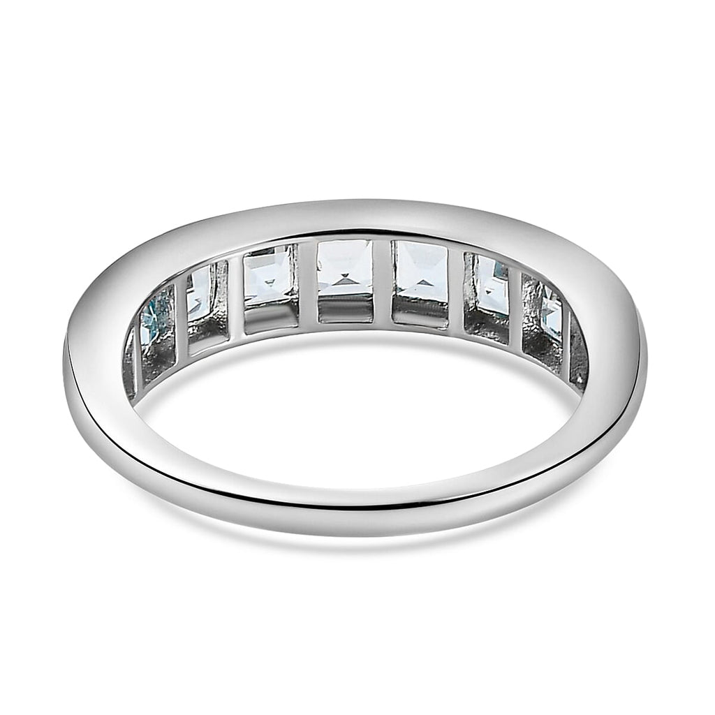 Espirito Santo Aquamarine Ring in Platinum Overlay Sterling Silver 1.69 Ct.