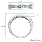 Espirito Santo Aquamarine Ring in Platinum Overlay Sterling Silver 1.69 Ct.