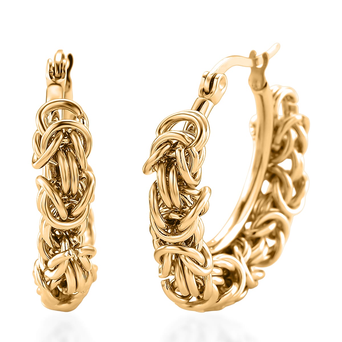 TJC 20th Birthday One Time Deal- Handmade Byzantine Earrings in Yellow Gold Plated 8250444 0